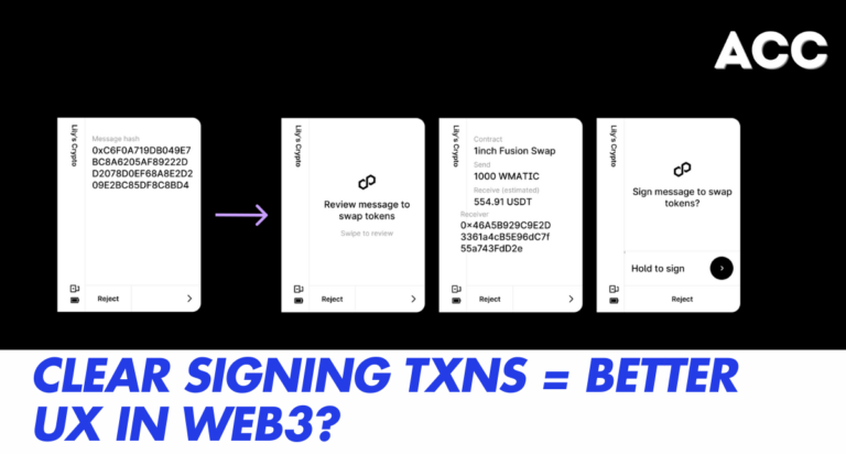 clear signing TXNS = better ux in web3